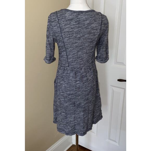 Anthropologie Saturday Sunday Dress Women Sz S Heather Gray Short Sleeve Pockets - Picture 9 of 14